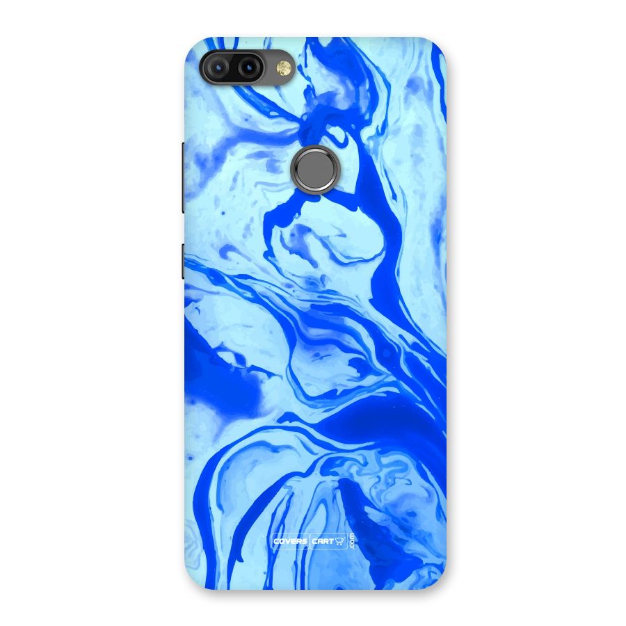 Blaze Blue Marble Texture Back Case for Infinix Hot 6 Pro