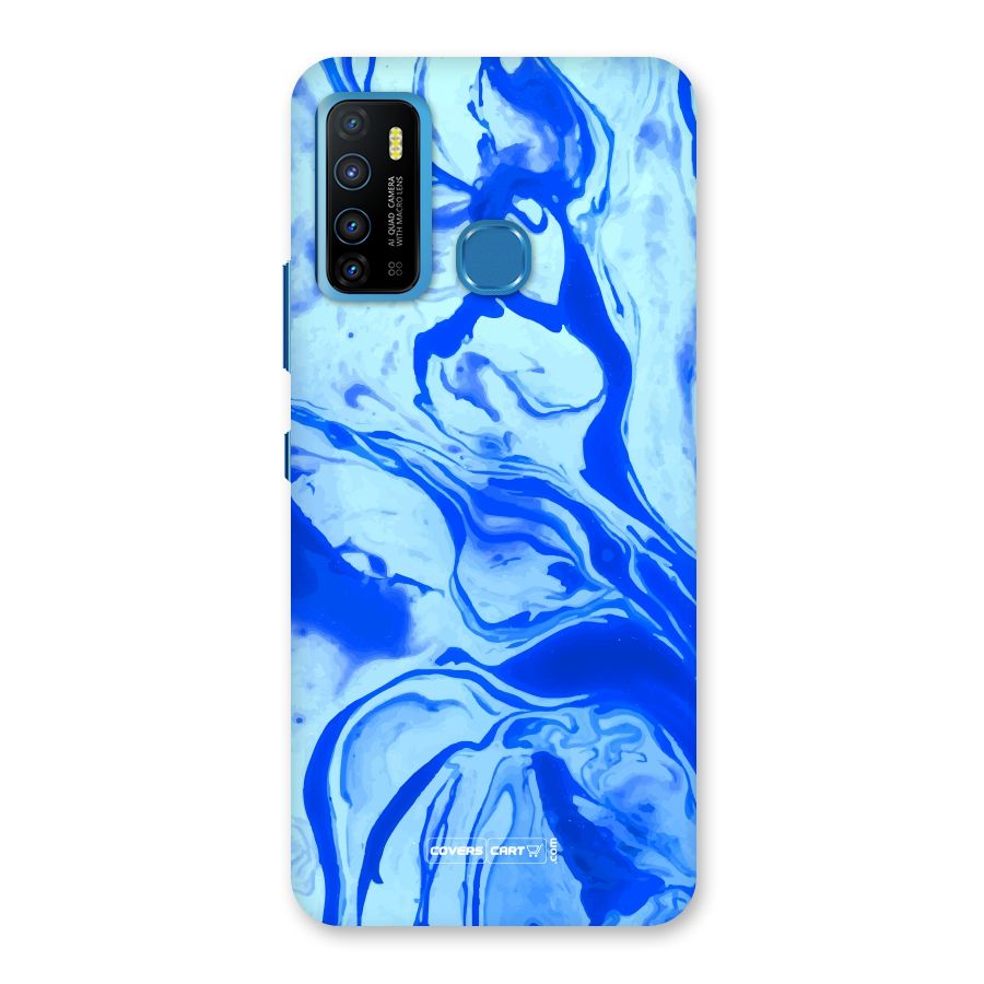 Blaze Blue Marble Texture Back Case for Infinix Hot 9