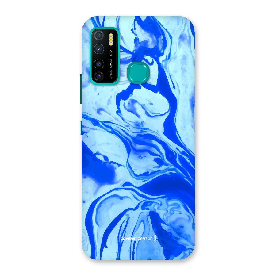Blaze Blue Marble Texture Back Case for Infinix Hot 9 Pro