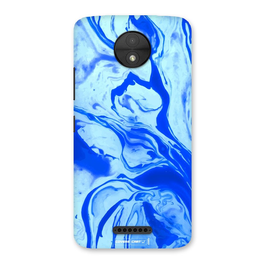 Blaze Blue Marble Texture Back Case for Moto C