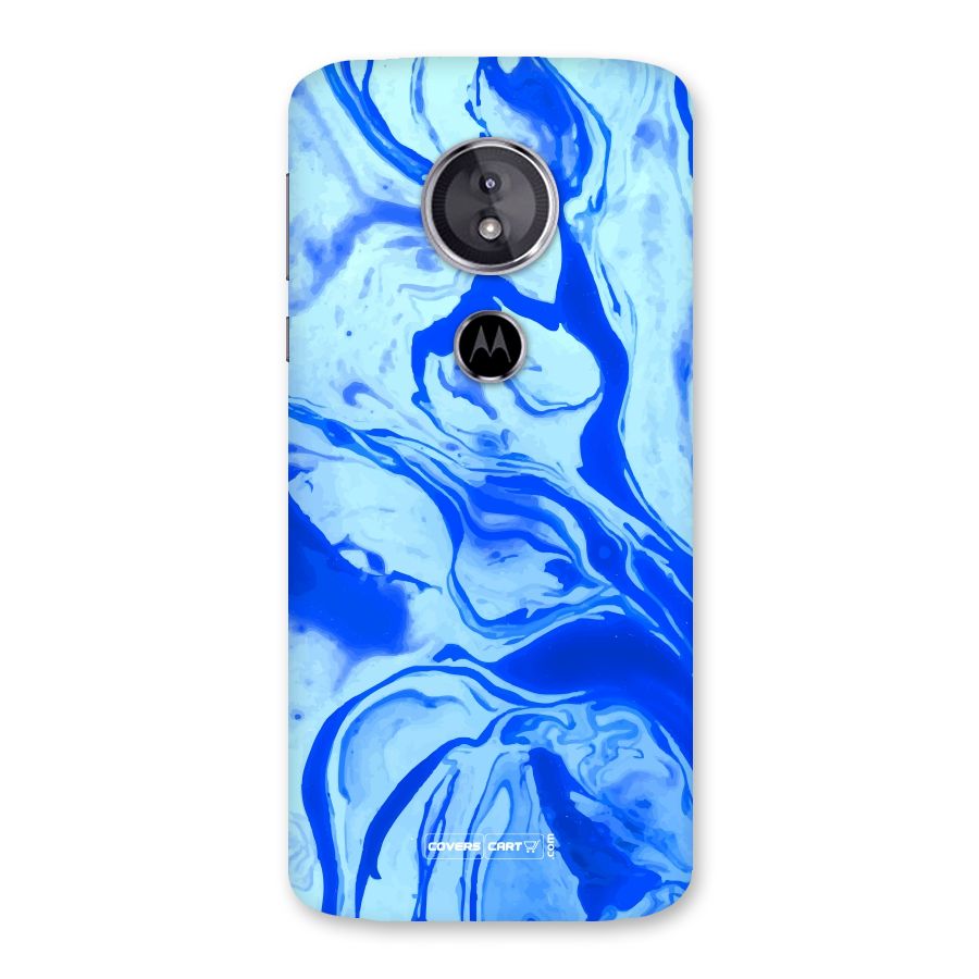 Blaze Blue Marble Texture Back Case for Moto E5