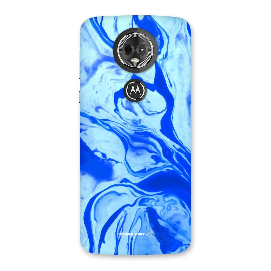 Blaze Blue Marble Texture Back Case for Moto E5 Plus