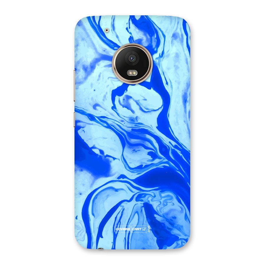 Blaze Blue Marble Texture Back Case for Moto G5 Plus