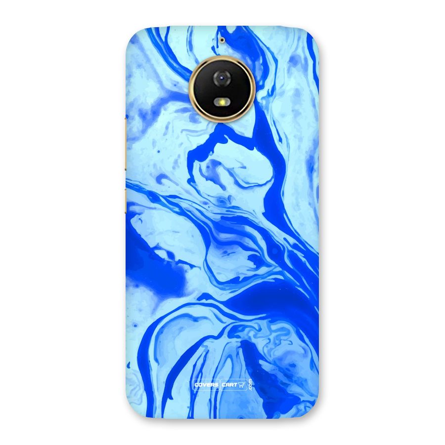 Blaze Blue Marble Texture Back Case for Moto G5s