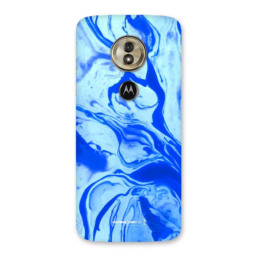 Blaze Blue Marble Texture Back Case for Moto G6 Play