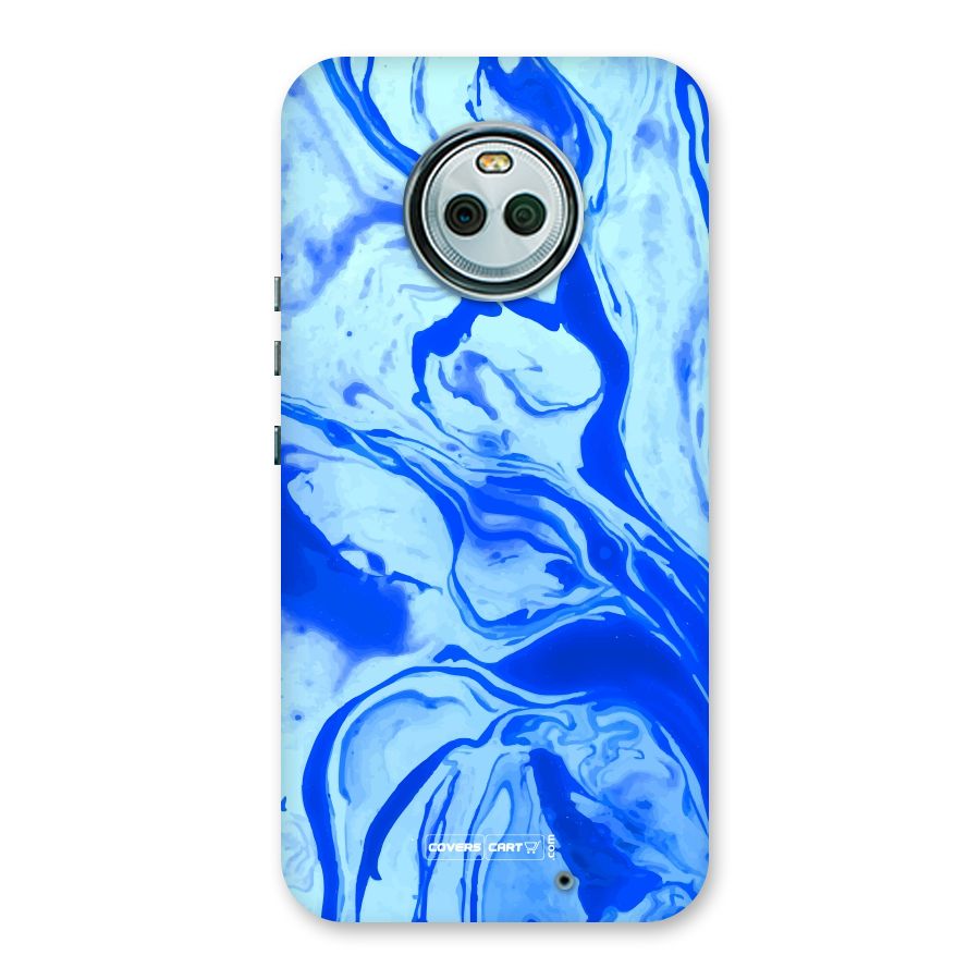 Blaze Blue Marble Texture Back Case for Moto X4