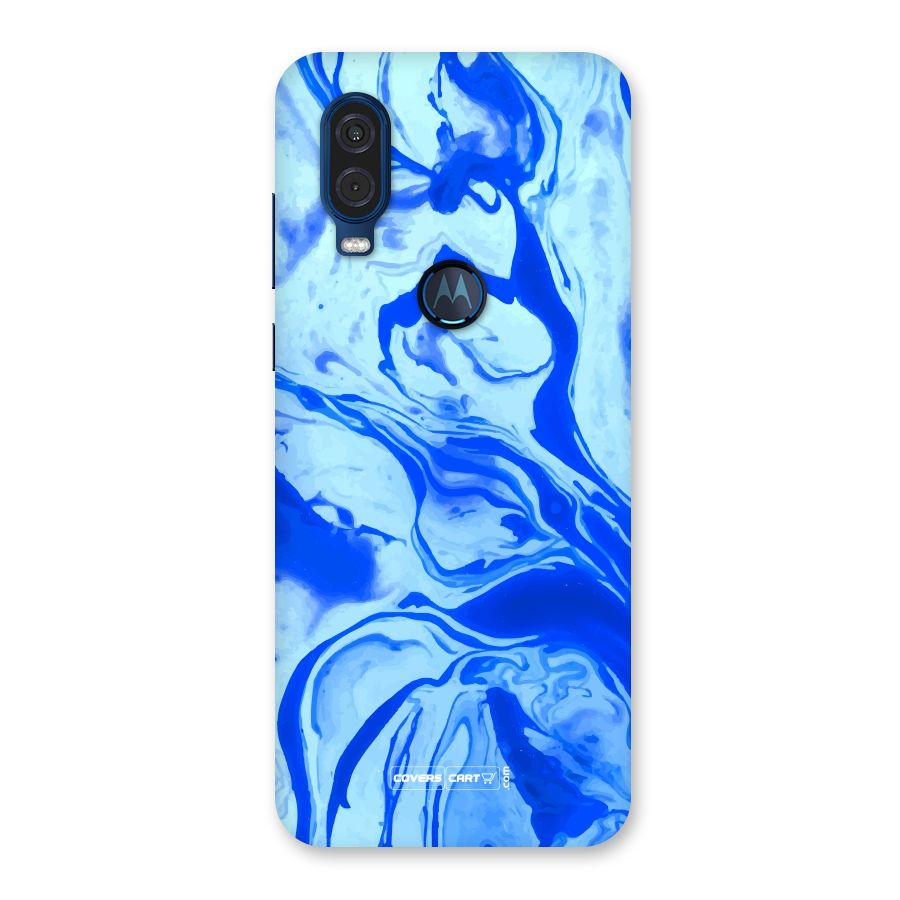 Blaze Blue Marble Texture Back Case for Motorola One Vision