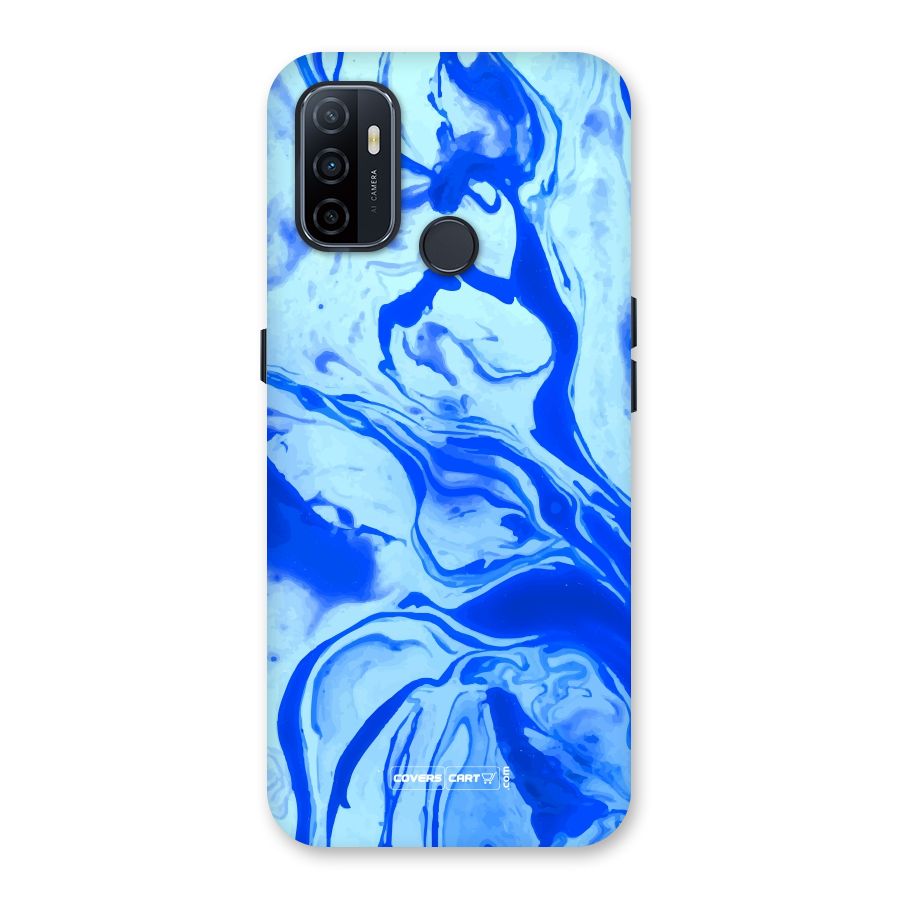 Blaze Blue Marble Texture Back Case for Oppo A32