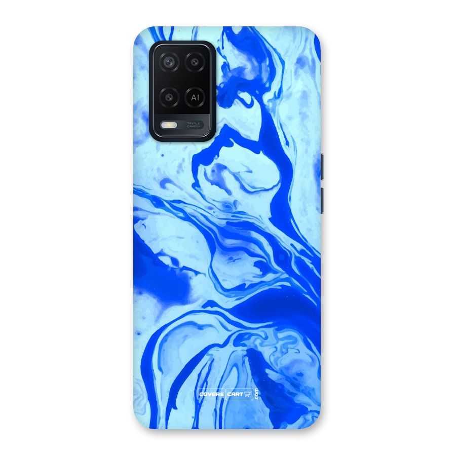 Blaze Blue Marble Texture Back Case for Oppo A54