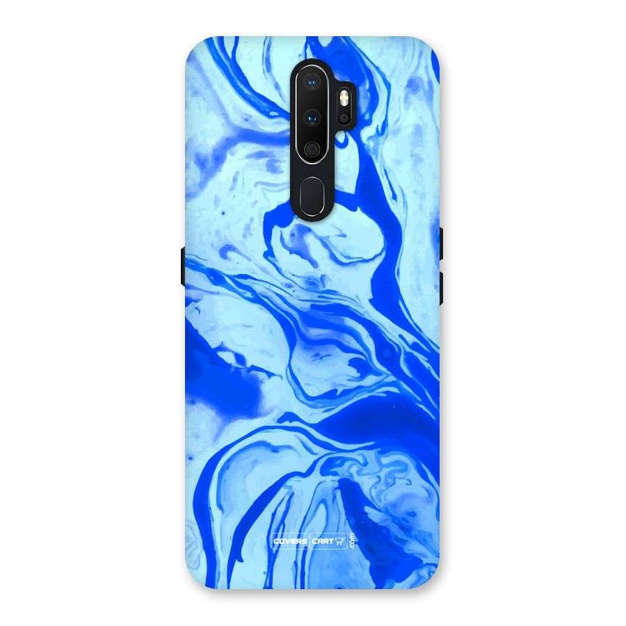 Blaze Blue Marble Texture Back Case for Oppo A5 (2020)