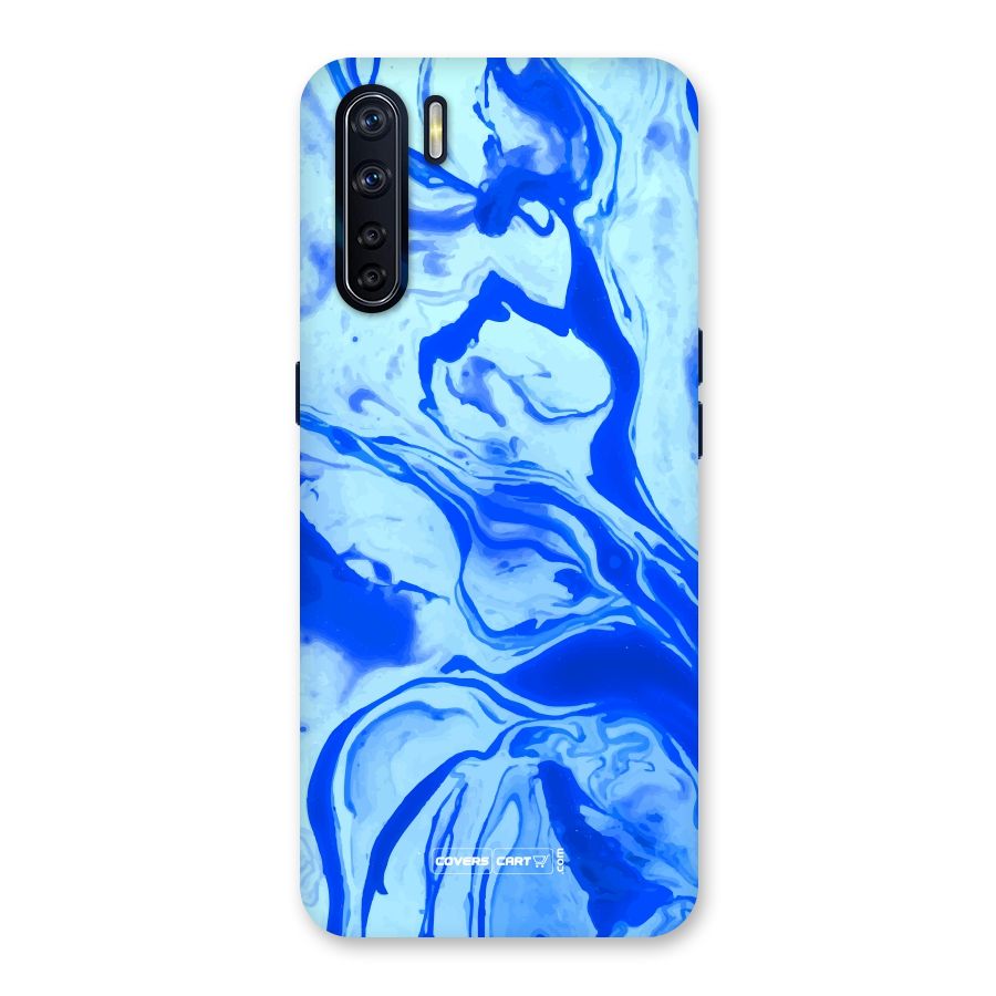 Blaze Blue Marble Texture Back Case for Oppo F15