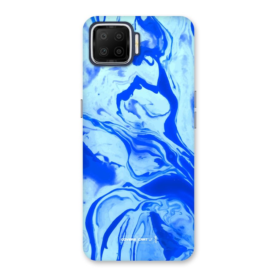 Blaze Blue Marble Texture Back Case for Oppo F17