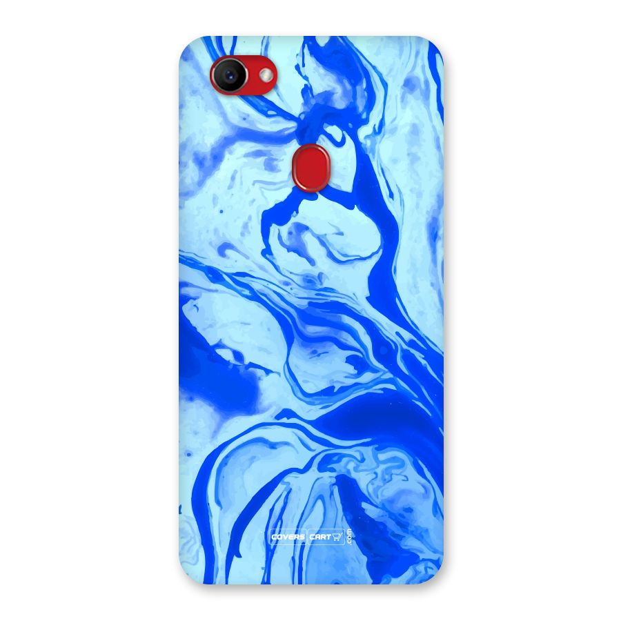 Blaze Blue Marble Texture Back Case for Oppo F7