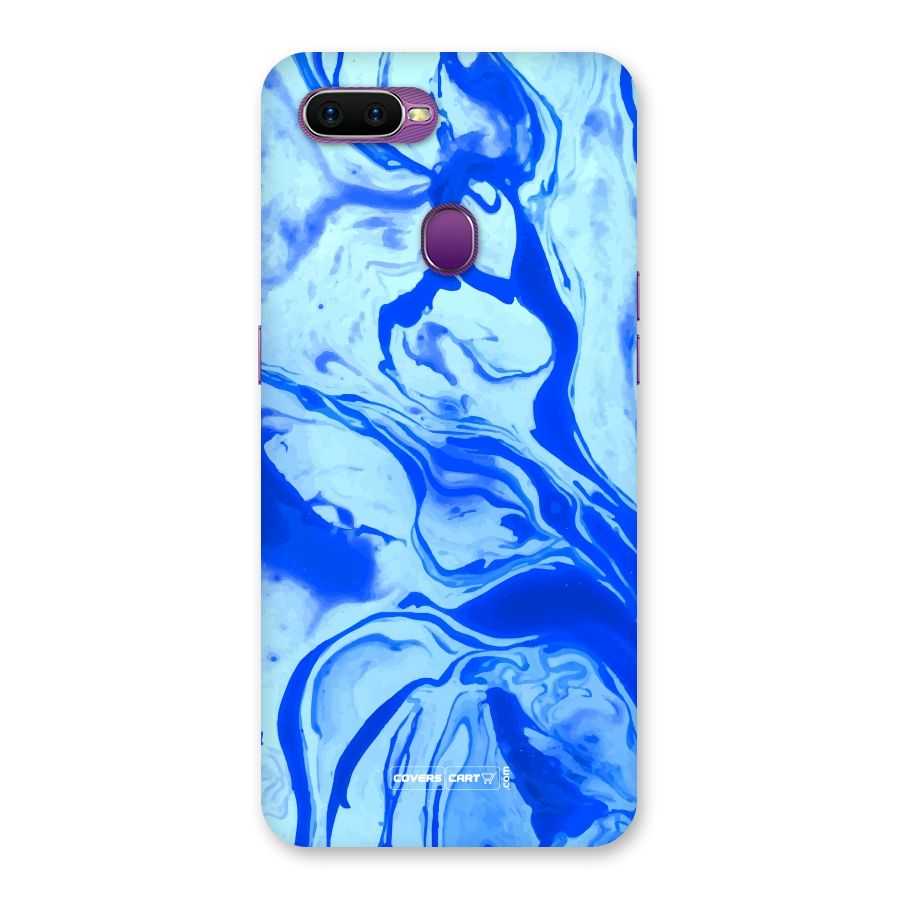 Blaze Blue Marble Texture Back Case for Oppo F9