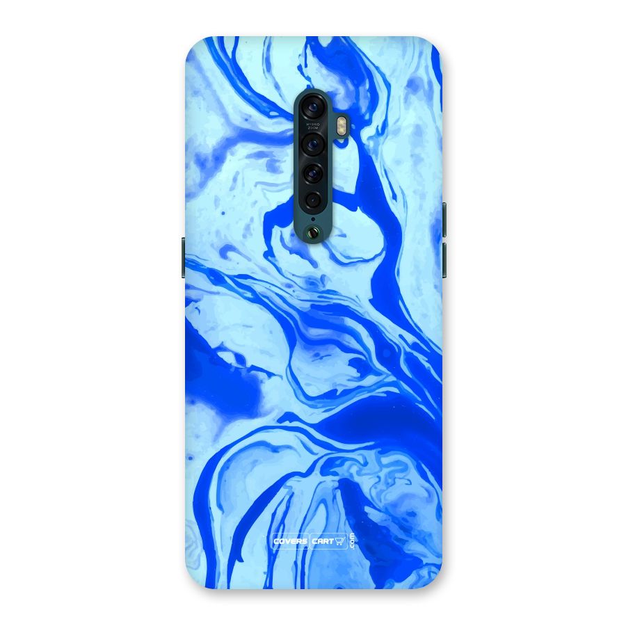 Blaze Blue Marble Texture Back Case for Oppo Reno2