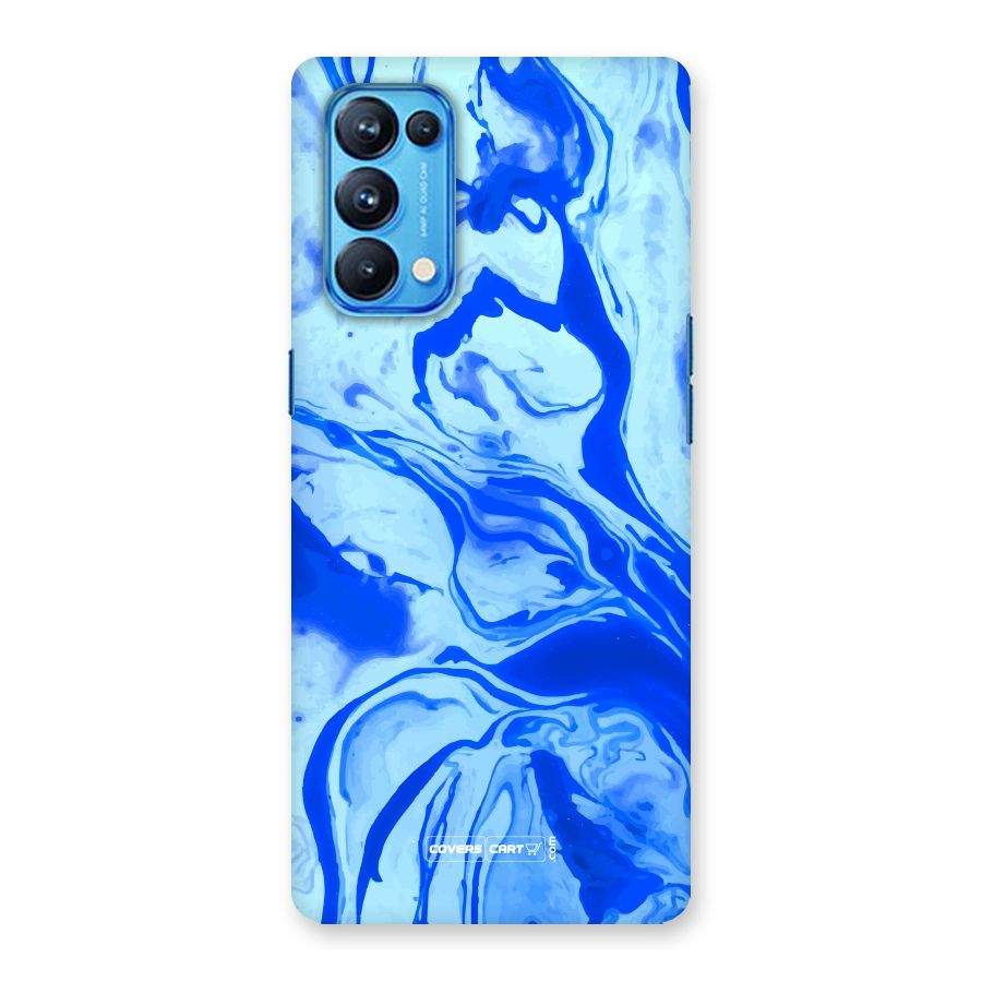 Blaze Blue Marble Texture Back Case for Oppo Reno5 Pro 5G