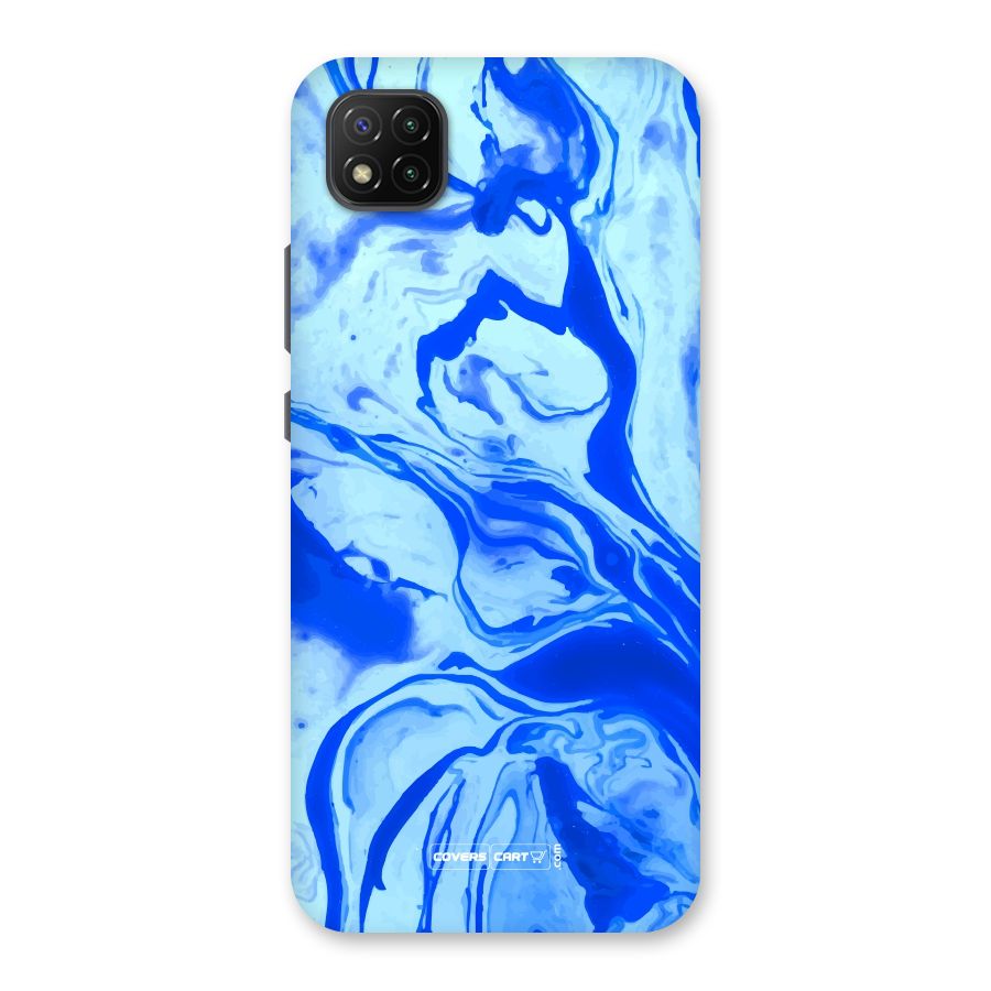 Blaze Blue Marble Texture Back Case for Poco C3
