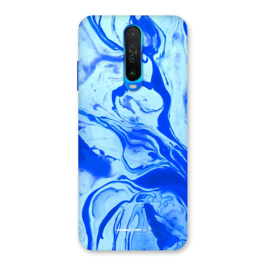 Blaze Blue Marble Texture Back Case for Poco X2
