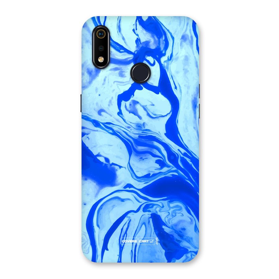 Blaze Blue Marble Texture Back Case for Realme 3i