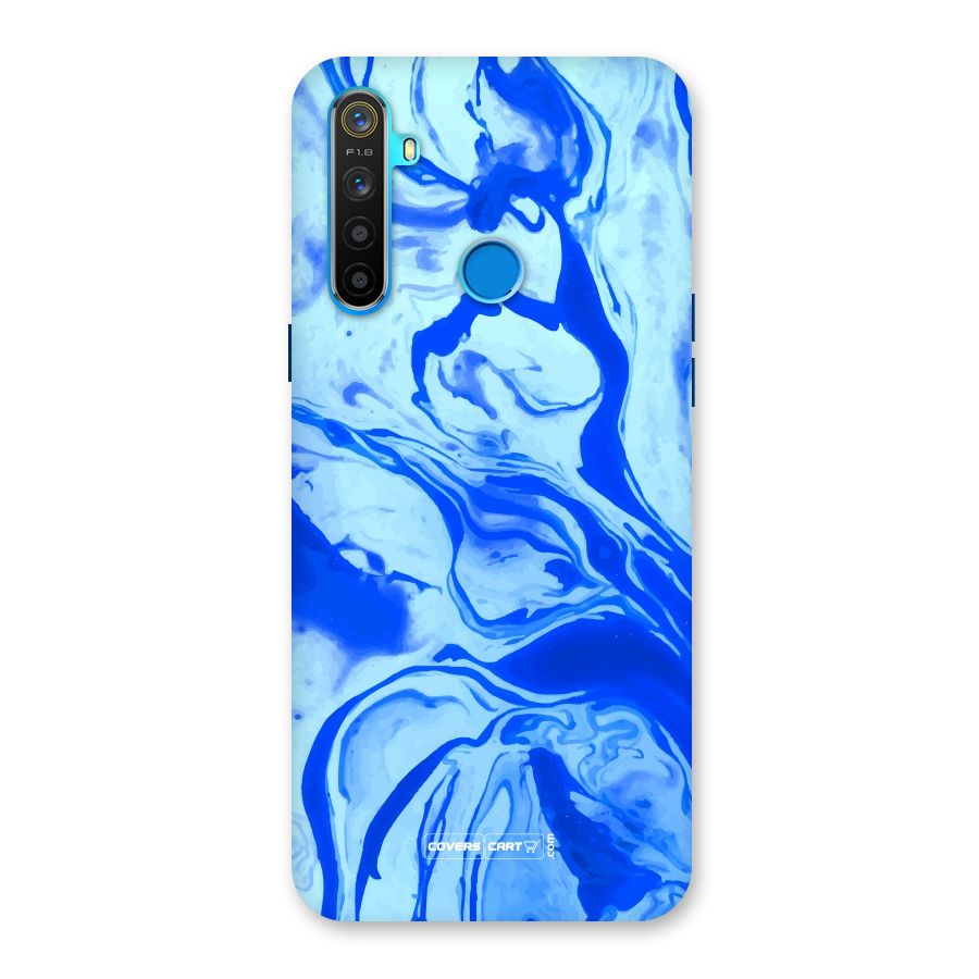Blaze Blue Marble Texture Back Case for Realme 5s