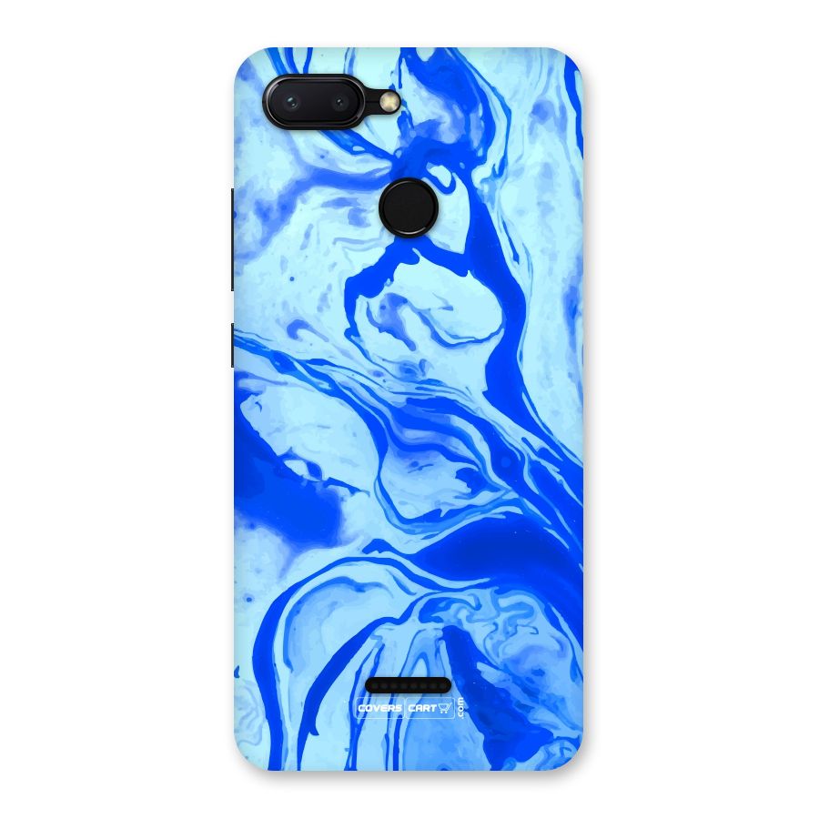 Blaze Blue Marble Texture Back Case for Redmi 6