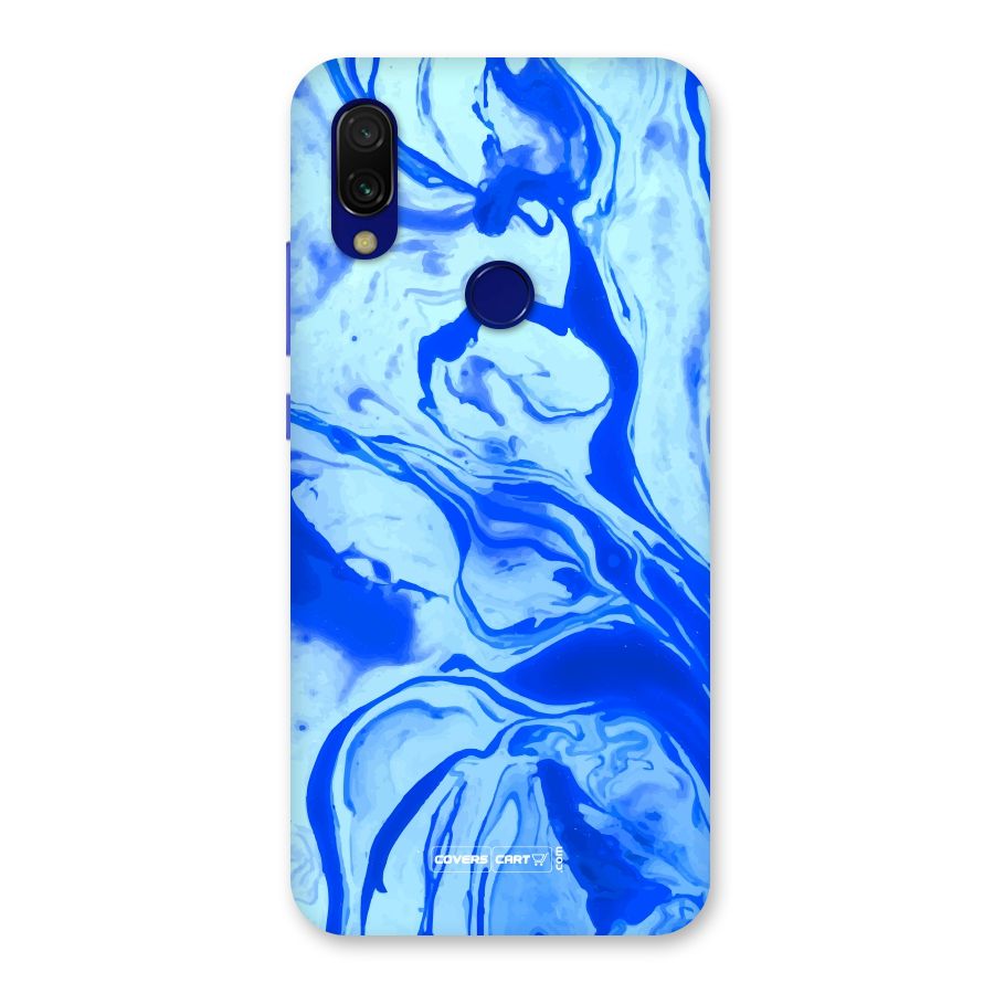 Blaze Blue Marble Texture Back Case for Redmi 7