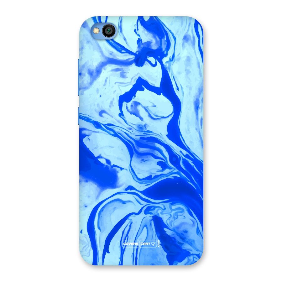 Blaze Blue Marble Texture Back Case for Redmi Go