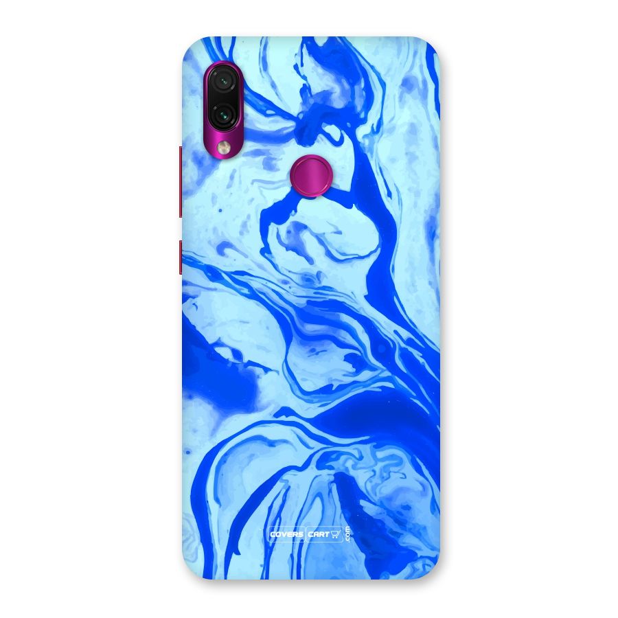 Blaze Blue Marble Texture Back Case for Redmi Note 7 Pro