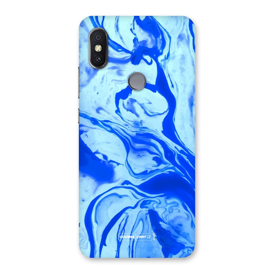Blaze Blue Marble Texture Back Case for Redmi Y2
