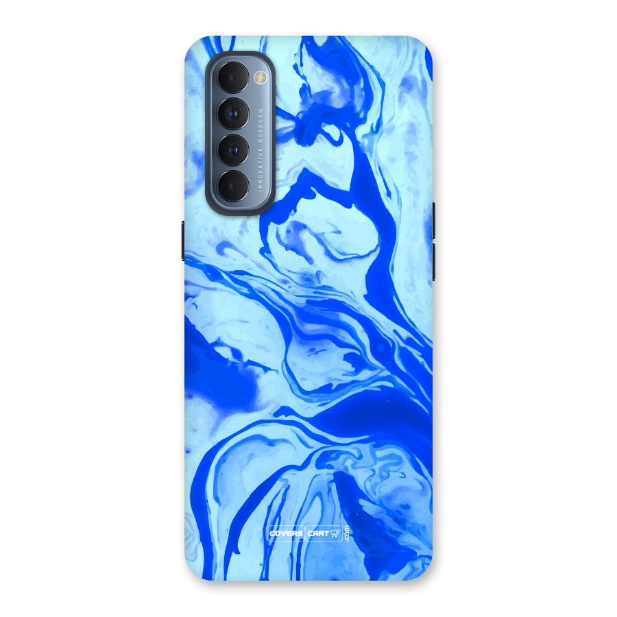 Blaze Blue Marble Texture Back Case for Reno4 Pro