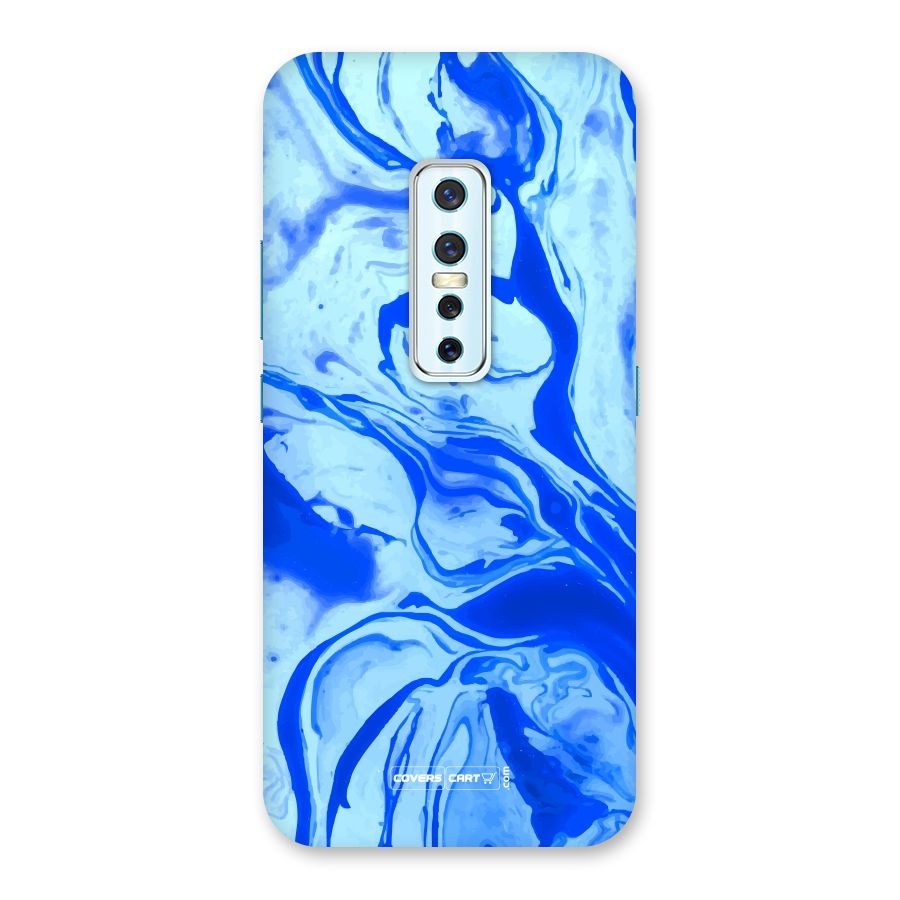 Blaze Blue Marble Texture Back Case for Vivo V17 Pro