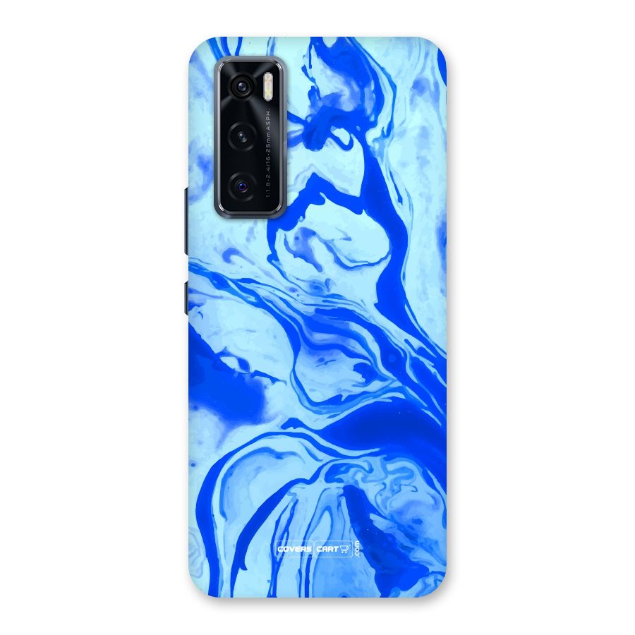 Blaze Blue Marble Texture Back Case for Vivo V20 SE