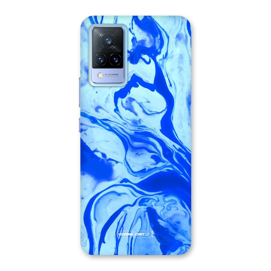 Blaze Blue Marble Texture Back Case for Vivo V21 5G