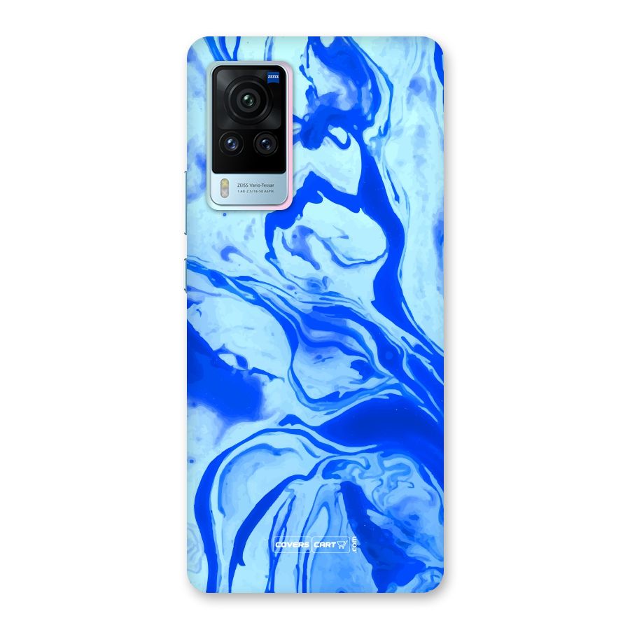 Blaze Blue Marble Texture Back Case for Vivo X60 Pro