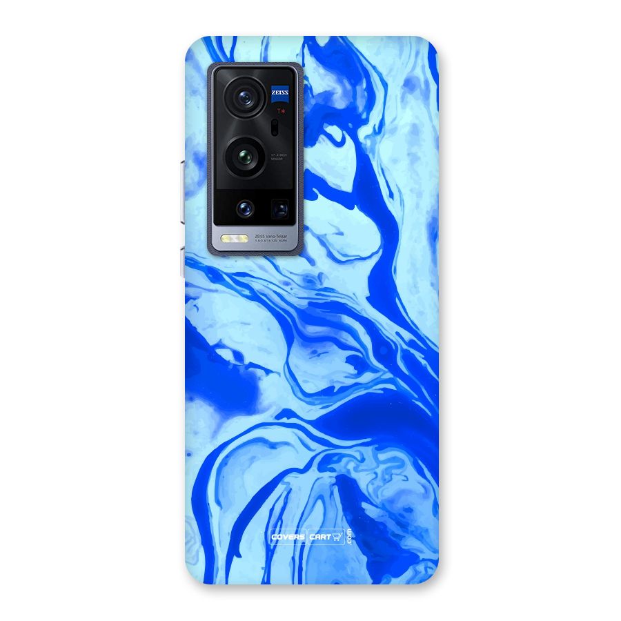 Blaze Blue Marble Texture Back Case for Vivo X60 Pro Plus