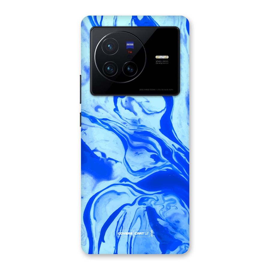 Blaze Blue Marble Texture Back Case for Vivo X80