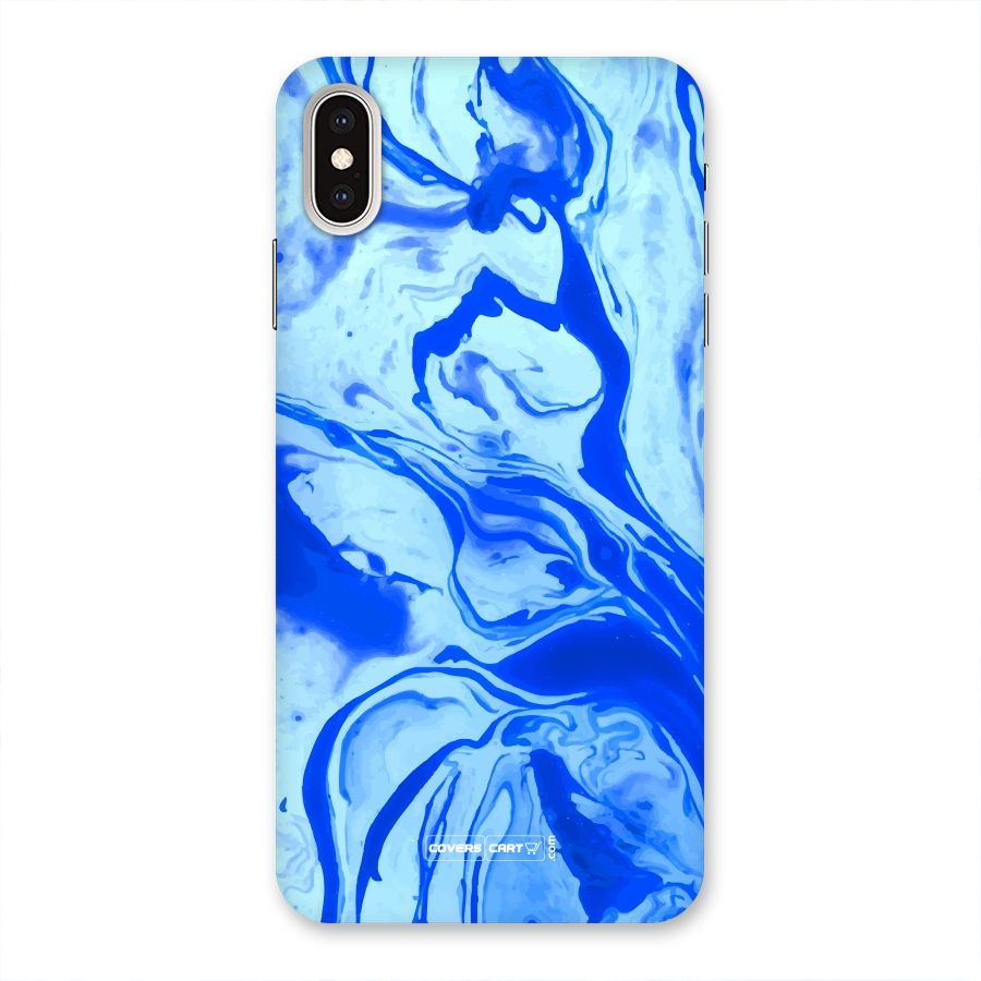 Blaze Blue Marble Texture Back Case for iPhone XS Max