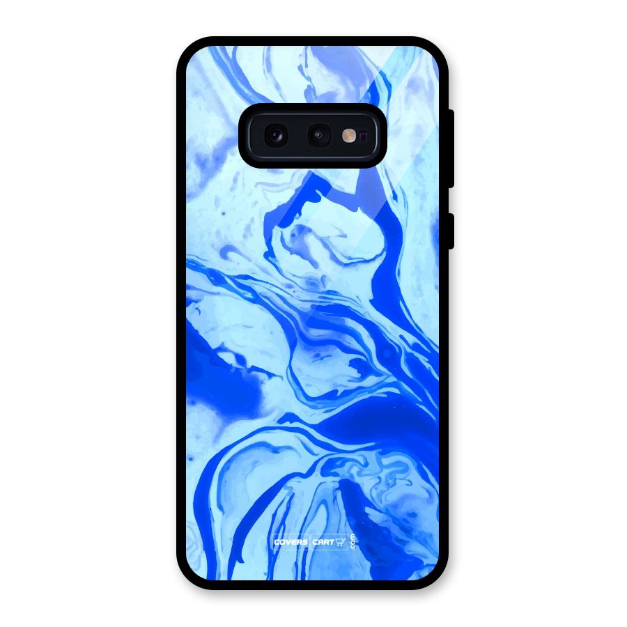 Blaze Blue Marble Texture Glass Back Case for Galaxy S10e