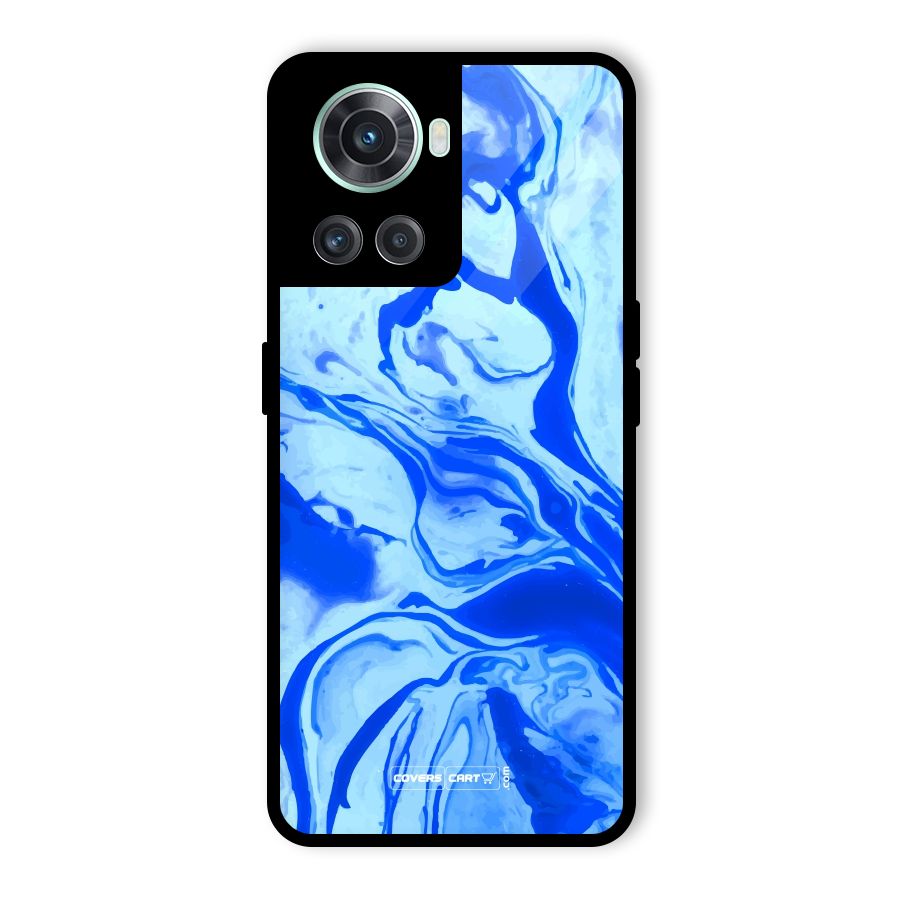 Blaze Blue Marble Texture Glass Back Case for OnePlus 10R