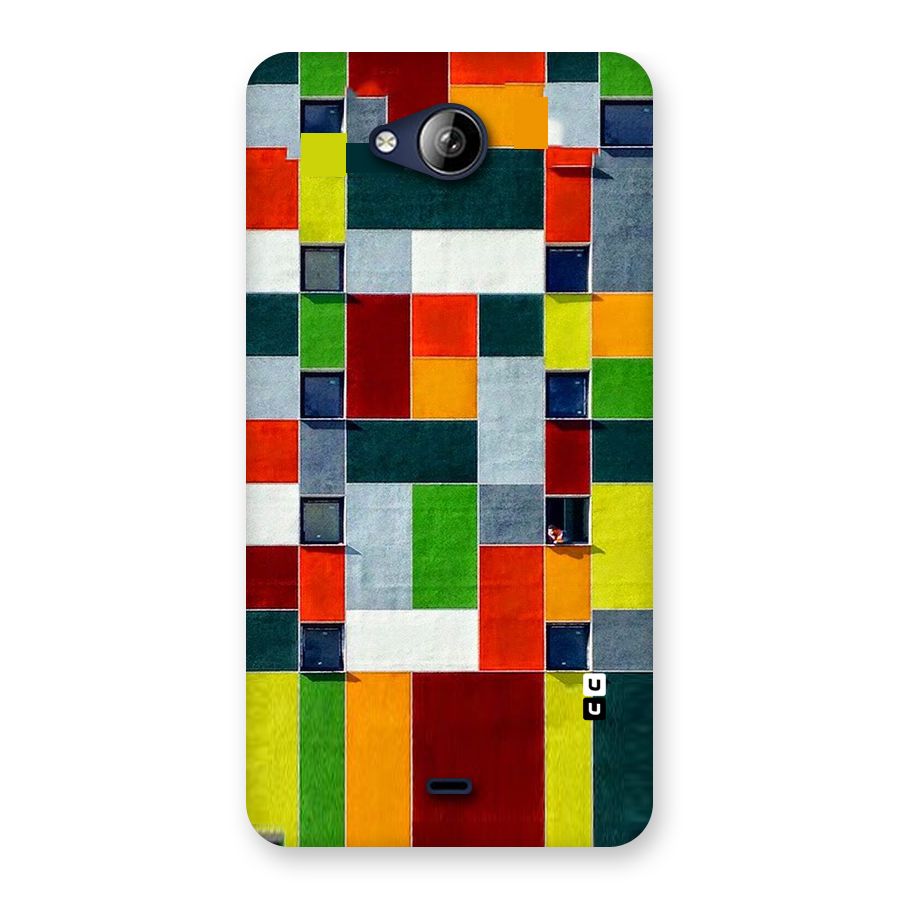 Block Color Design Back Case for Canvas Play Q355