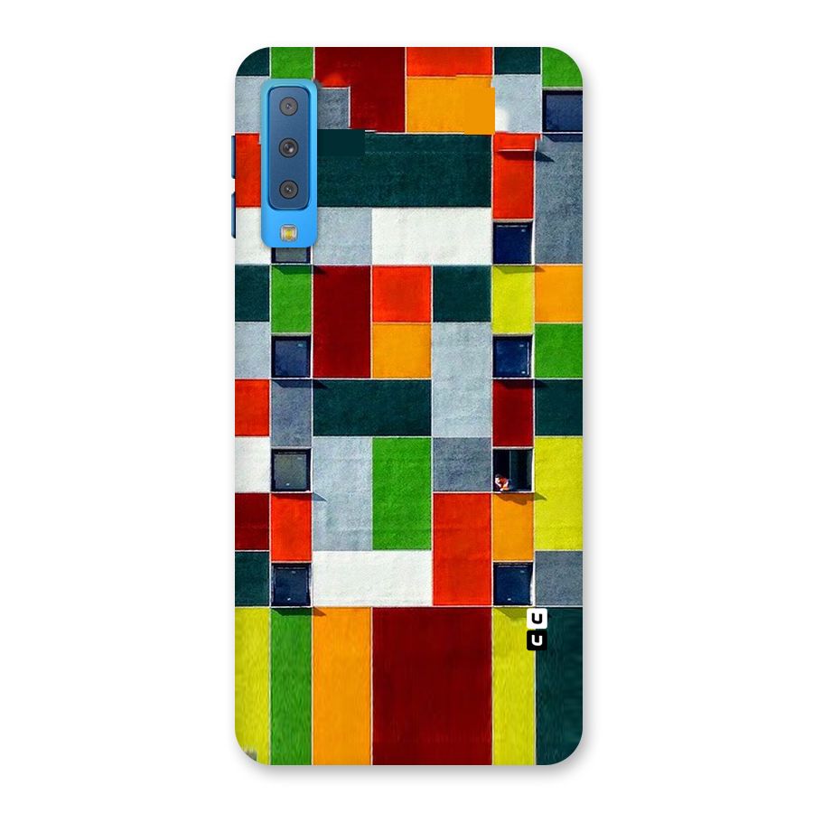 Block Color Design Back Case for Galaxy A7 (2018)
