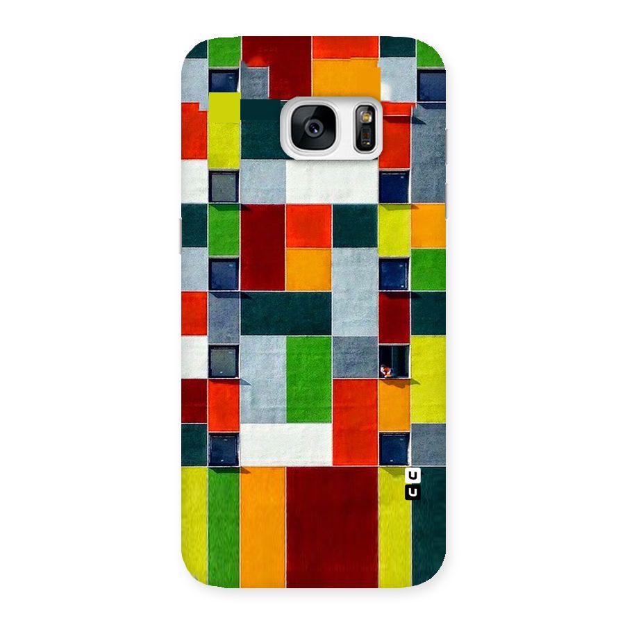 Block Color Design Back Case for Galaxy S7 Edge