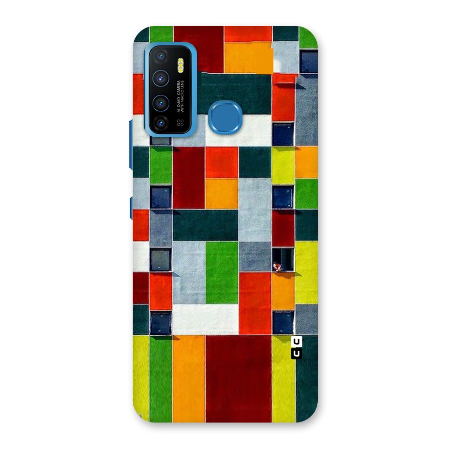 Block Color Design Back Case for Infinix Hot 9
