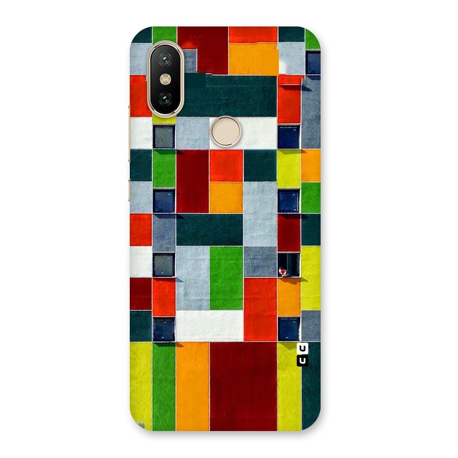 Block Color Design Back Case for Mi A2