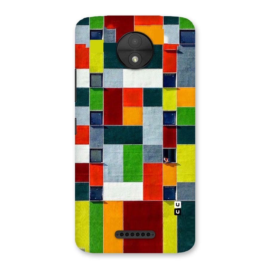 Block Color Design Back Case for Moto C