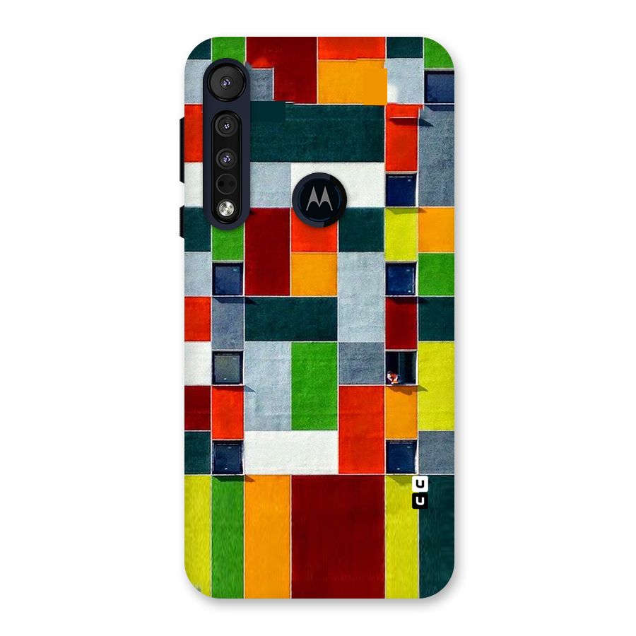 Block Color Design Back Case for Motorola One Macro