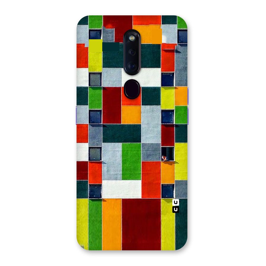 Block Color Design Back Case for Oppo F11 Pro