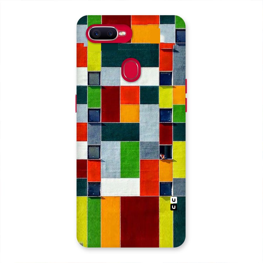 Block Color Design Back Case for Oppo F9 Pro
