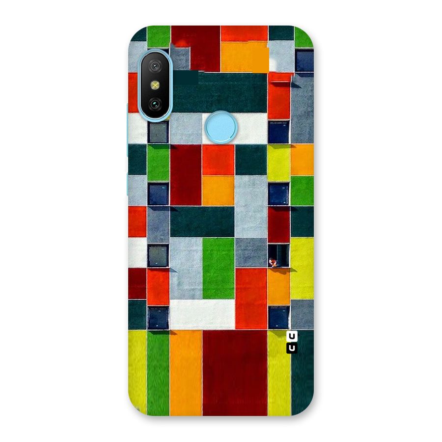 Block Color Design Back Case for Redmi 6 Pro