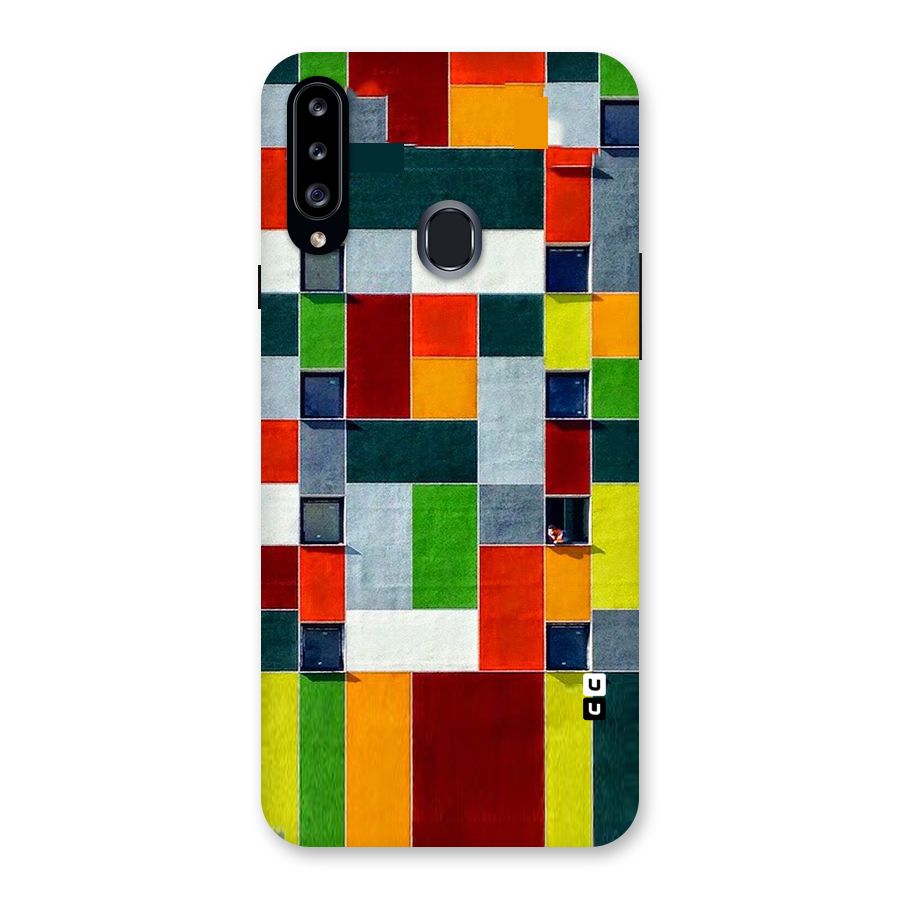 Block Color Design Back Case for Samsung Galaxy A20s